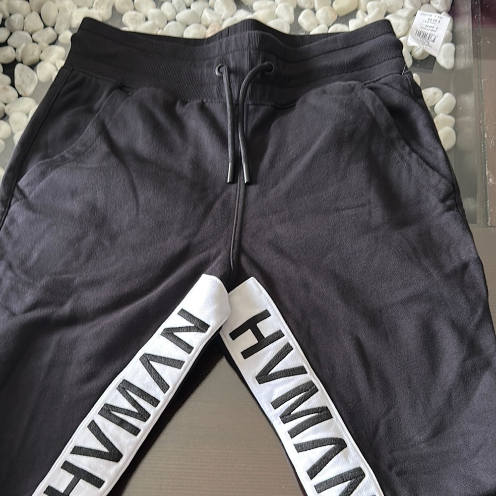 Black Joggers with White HVMMN Logo